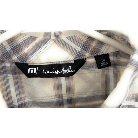 Travis Mathew Shirt Mens M Gray Button Up Short Sleeve Lightweight - Picture 2 of 5